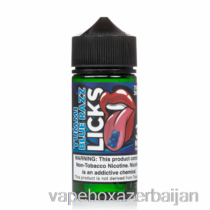 E-Juice Vape Yummi Blue Raspberry - LICKS Roll Upz - 100mL 0mg